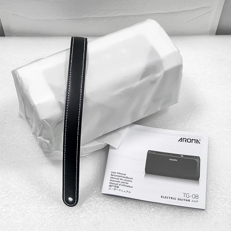 AROMA Guitar Amplifier TG-08 10W with Clean, Delay, Overdrive, Distortion, Metal, 5 Hours Battery Life, Carrying Strap included