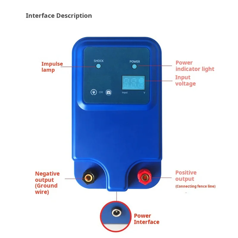 

AT63-электронный усилитель забора, электрический привод забора, 10 км, 12 В для животных, крупного рогатого скота, овцы, курицы, фермы, EU-PLUG