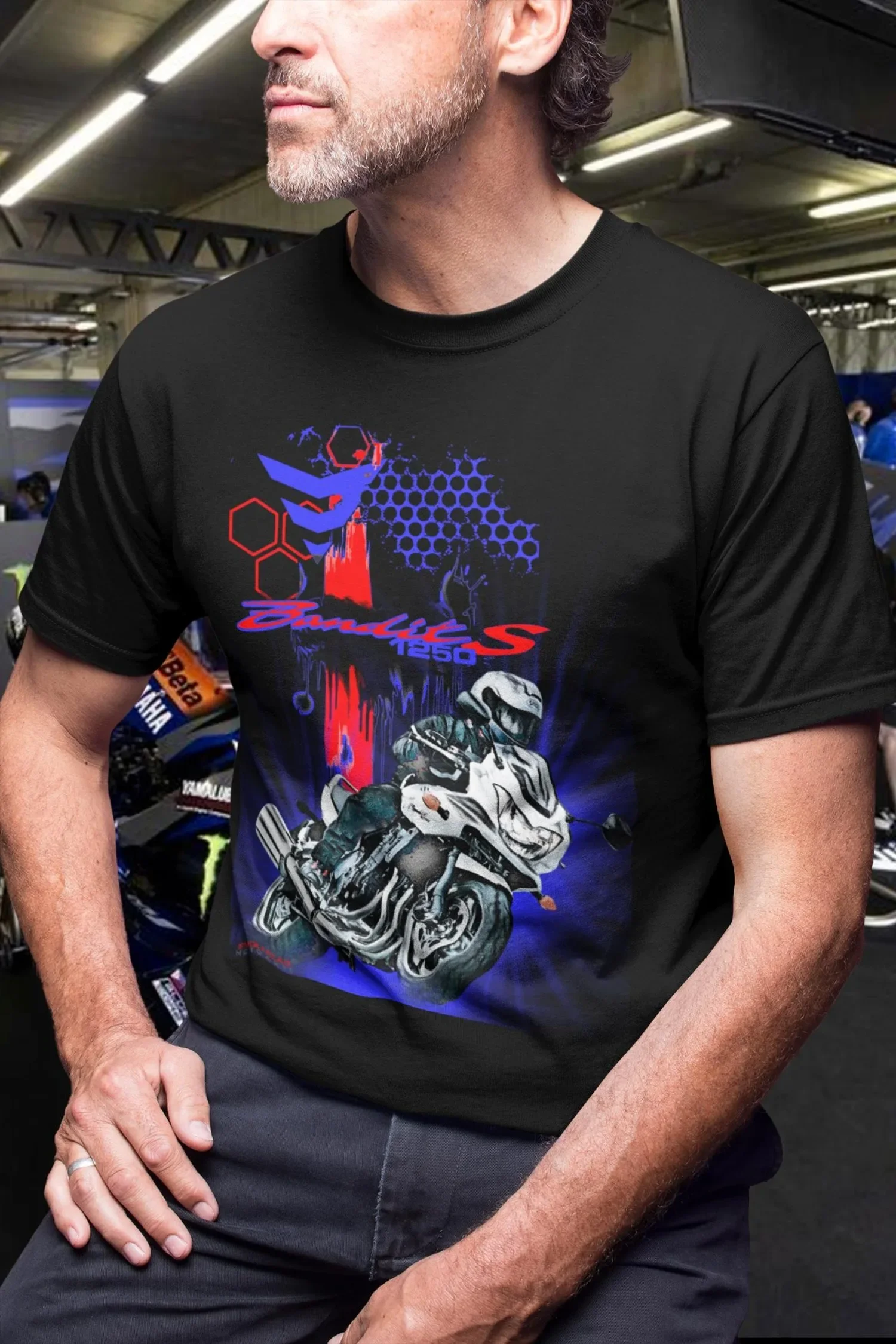 

474@EY S.uzuki Bandit 1250S T Shirt Street Racing Gift Motorcycle Tee Torque Race Rider Top For S.uzuki Fans Inline Four Power