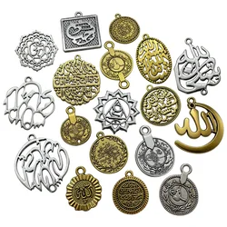 2023 Coin Shaped Round Charms Faith Writing Pendants Connector DIY Handmade Necklace Earrings Fashion Jewelry Making Accessorie