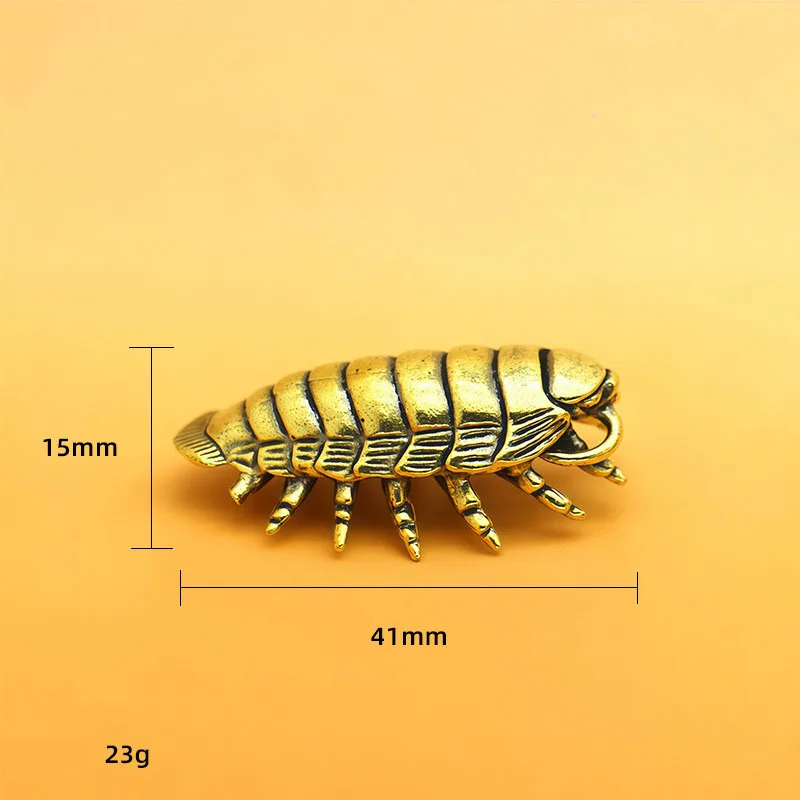 Solid Brass Giant Isopod Small Statue Desktop Ornaments Vintage Animal Figurines Model Lucky Home Decorations Crafts Accessories