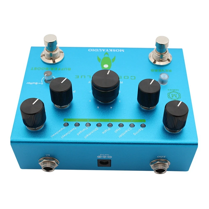 MOSKYAUDIO COSMIC BLUE Guitar Bass Effects Pedal Reverb 8 Models Function Guitar Bass Effects Processor Accessories Replacement