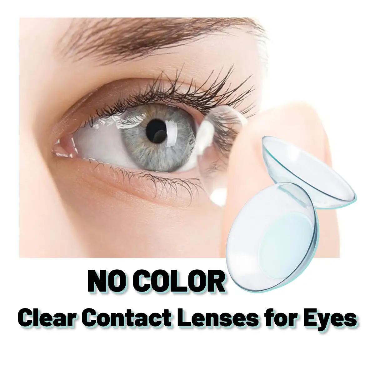 VISUASHOW 14.00mm Transparent Prescription Clear Lenses Daily Wear Soft Moisturizing Comfortable High Quality Eye Contact Lenses