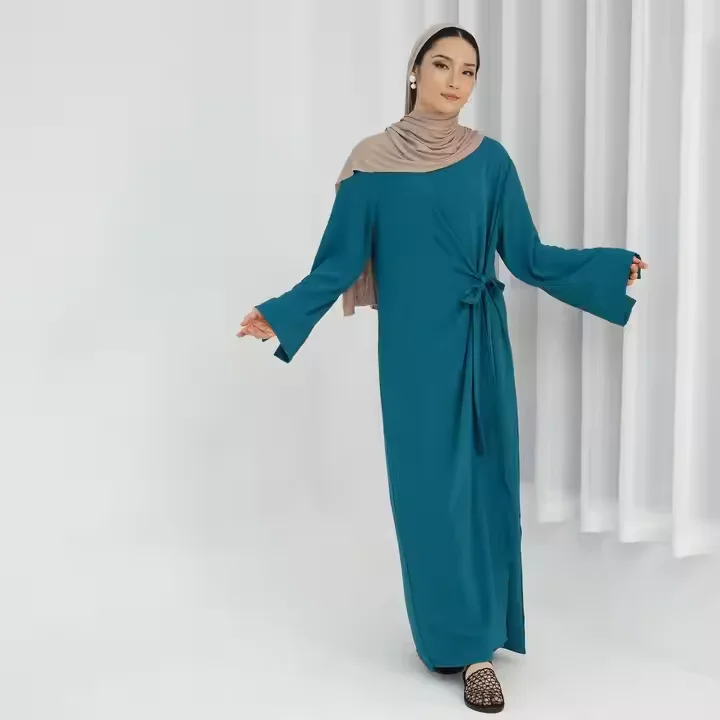 

Рамадан Марокко Дубай Турция Абая Кафтан Ислам Vestidos Арабский Длинный Халат Ид Мусульманское Платье Джалабия Женские Платья На Шнуровке Kebaya