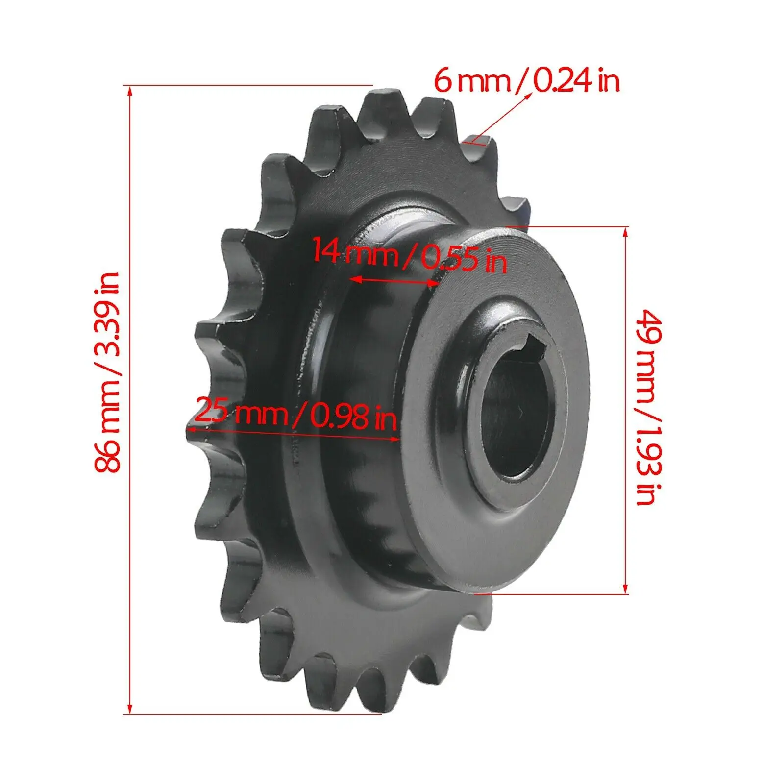 20T 17mm Bore Sprocket For 420 Chain Coleman Trail CT200U Mini Bike ATV Mower