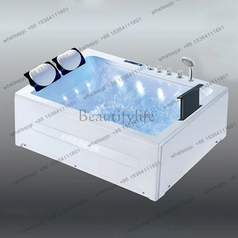 Jacuzzi acrylic three-sided skirt bathtub SPA bubble pool manufacturer bathtub SPA surf massage