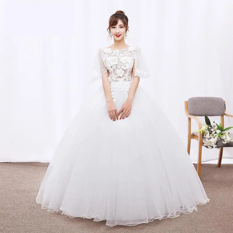 

White Fairy Quinceanera Dresses Lace Appliques Illusion Long Suknia Balowa Elegant Tulle Ball Gown Flower Women Custom Made