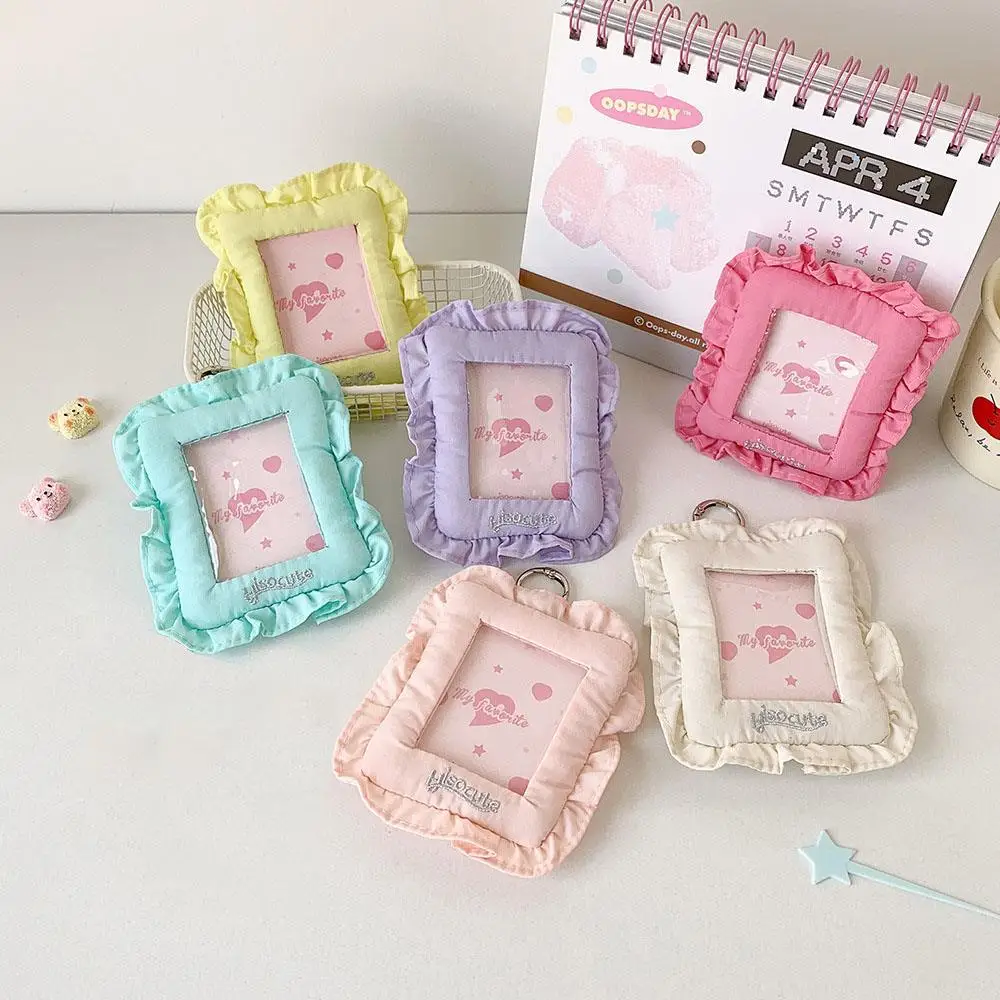 Etui na karty, woreczek na karty, etui na karty fotograficzne, zawieszka do przechowywania zdjęć, miękki, słodki, w kształcie poduszki 3-calowej, modny pokrowiec na karty w stylu INS.