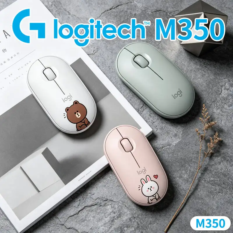Ratón Óptico Logitech M350 Pebble - Diseño Minimalista, Funcionamiento Silencioso, 77g de Peso Ligero, Almacenamiento USB, Ecológico, la Elección del Usuario