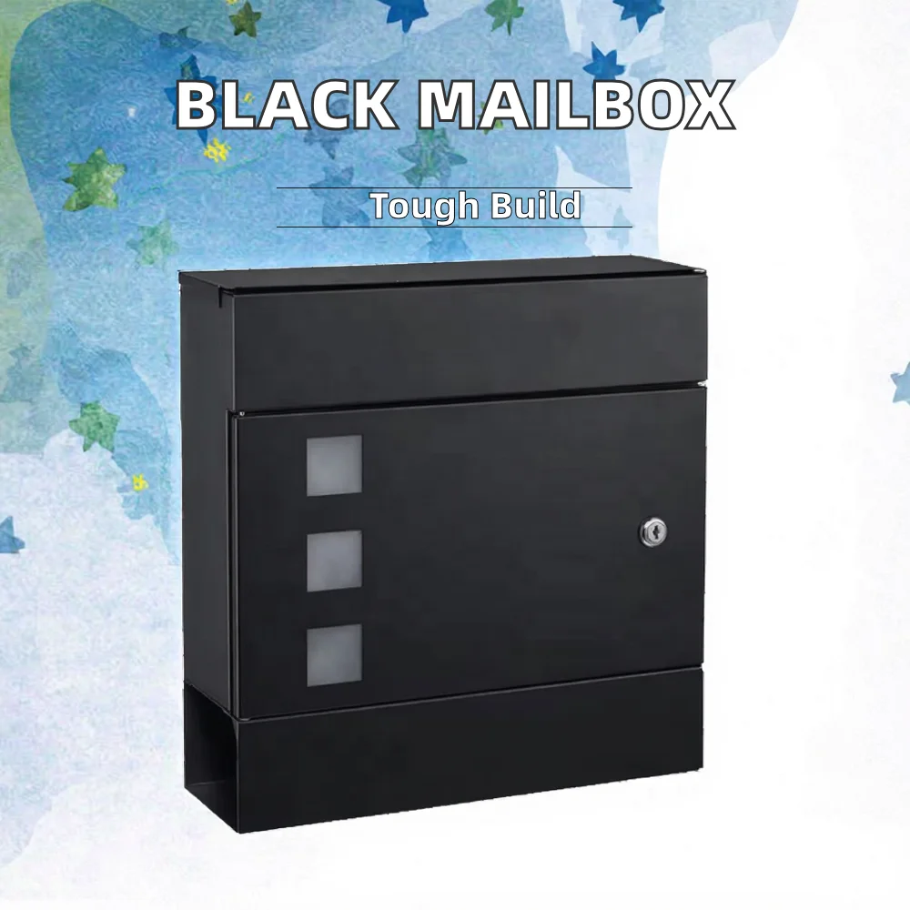 Modern custom newspaper waterproof mailbox letter wall-mounted parcel drop box and masonry mailbox high security and anti-theft