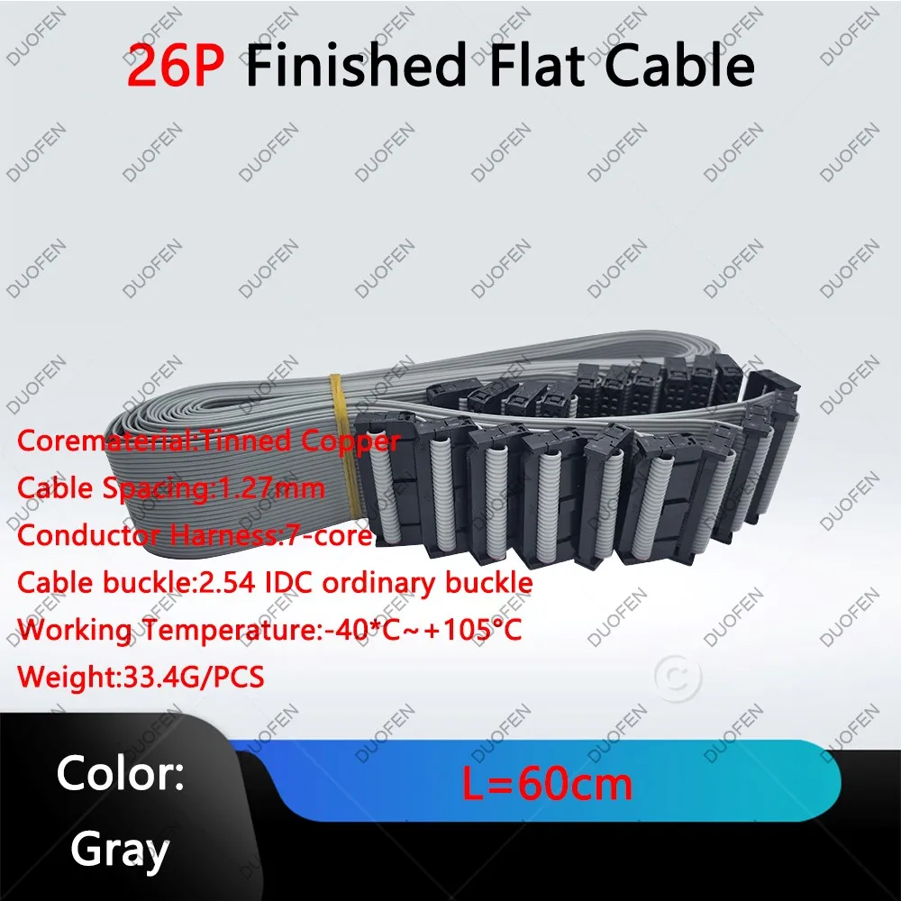 26P Gray Finished Flat Cable， Used for signal connection between LED module and receiving card