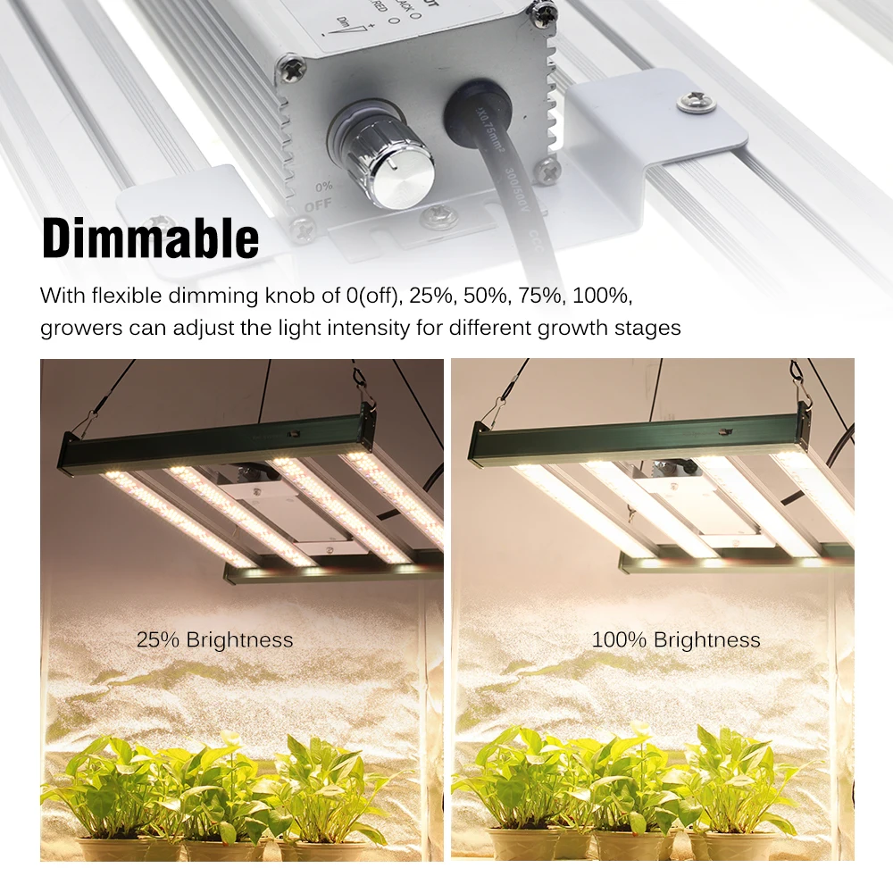 Spettro completo LED Coltiva la luce 120W LM281B Luci per piante dimmerabili per piante da interno Piantina di fiori Serra Tenda