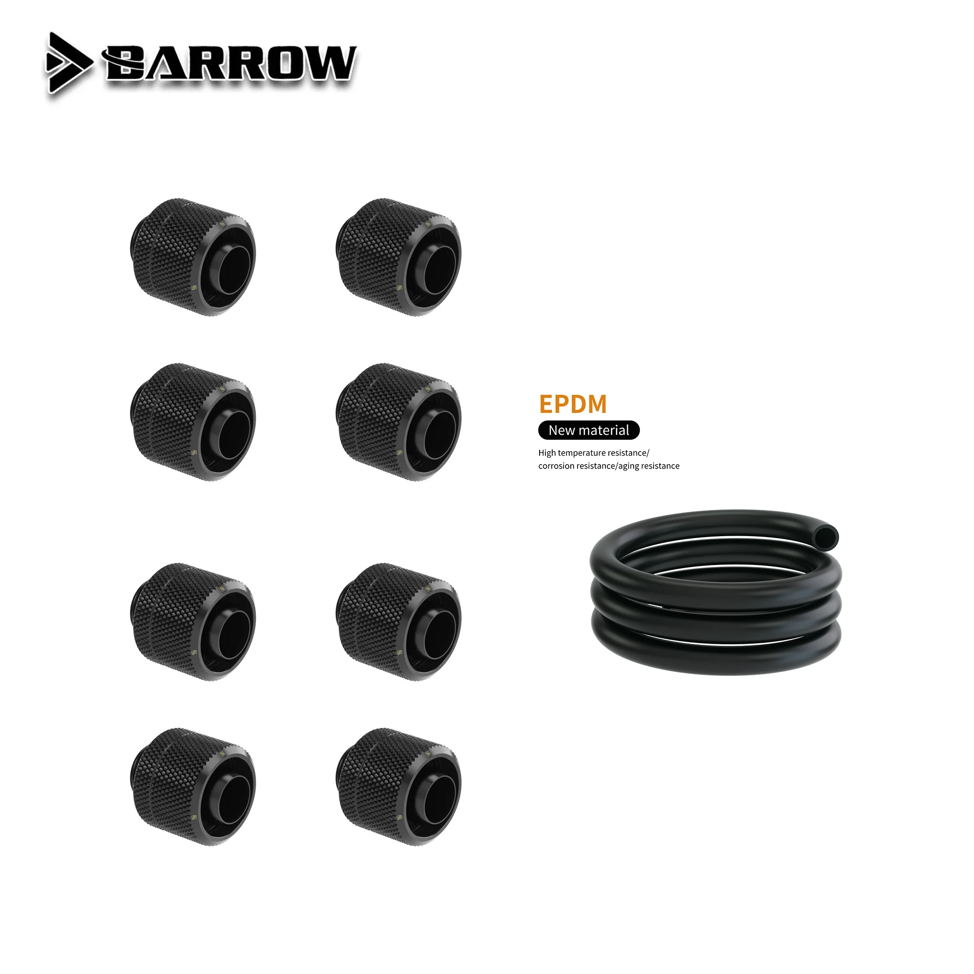 

Barrow 8pcs G1/4“ 10X16MM Hose Tube Hand Compression Fittings ,Soft Pipe Extend Connector For Computer Case ,THKN-3/8-V4