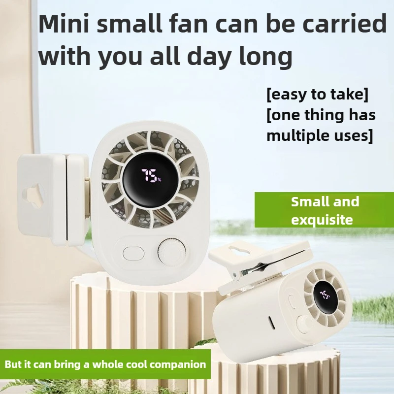 

Portable Waist Clip Fan 360° Rotatable 100 Speeds Type-C Rechargeable Low Noise for Camping Office Home Outdoor Use