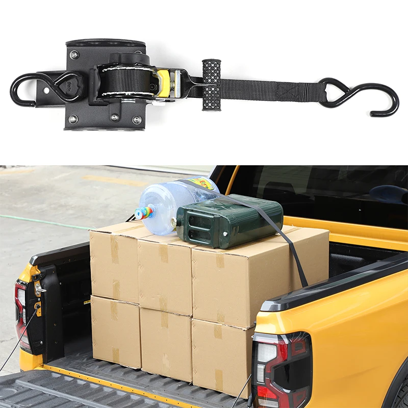 for Ford Ranger 2023+ Auto Straps For Cargo Tape Retractable Belts For Load Luggage Strap Ratchet Tensioner Belt Parts
