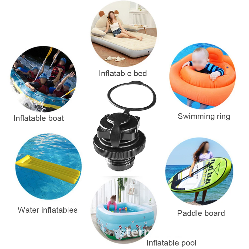 2 Pcs Kayak Raft Plug Replacement Air Valve Nozzle Cap Air Mattress Plug Replacement Boston Valve For Inflatable Boat Kayak Raft