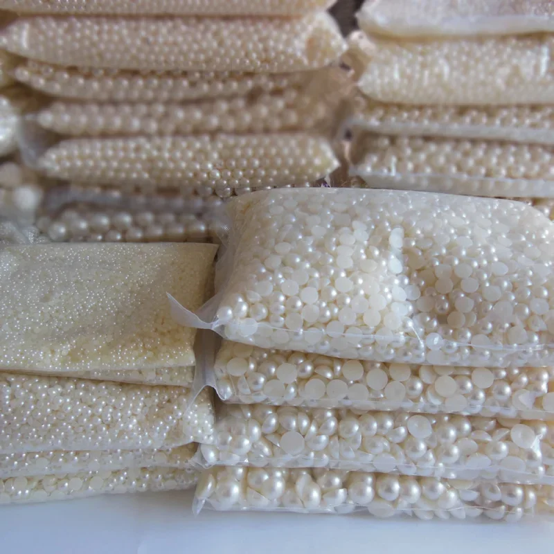 500g Flat Bottom Semicircle High Imitation PearlsDIY Originality Handwork Material Wholesale Accessories Phone Beauty 3mm-14mm