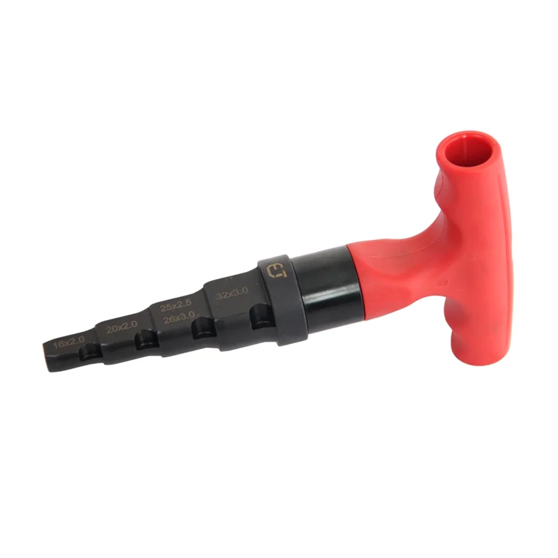

GTBL Pipe Deburring Tool Multi-Layer Calibration Reamer 4-In-1 Ratcheting Swivel Fit 0.6-1.25In Internal Chamfering Functionalit