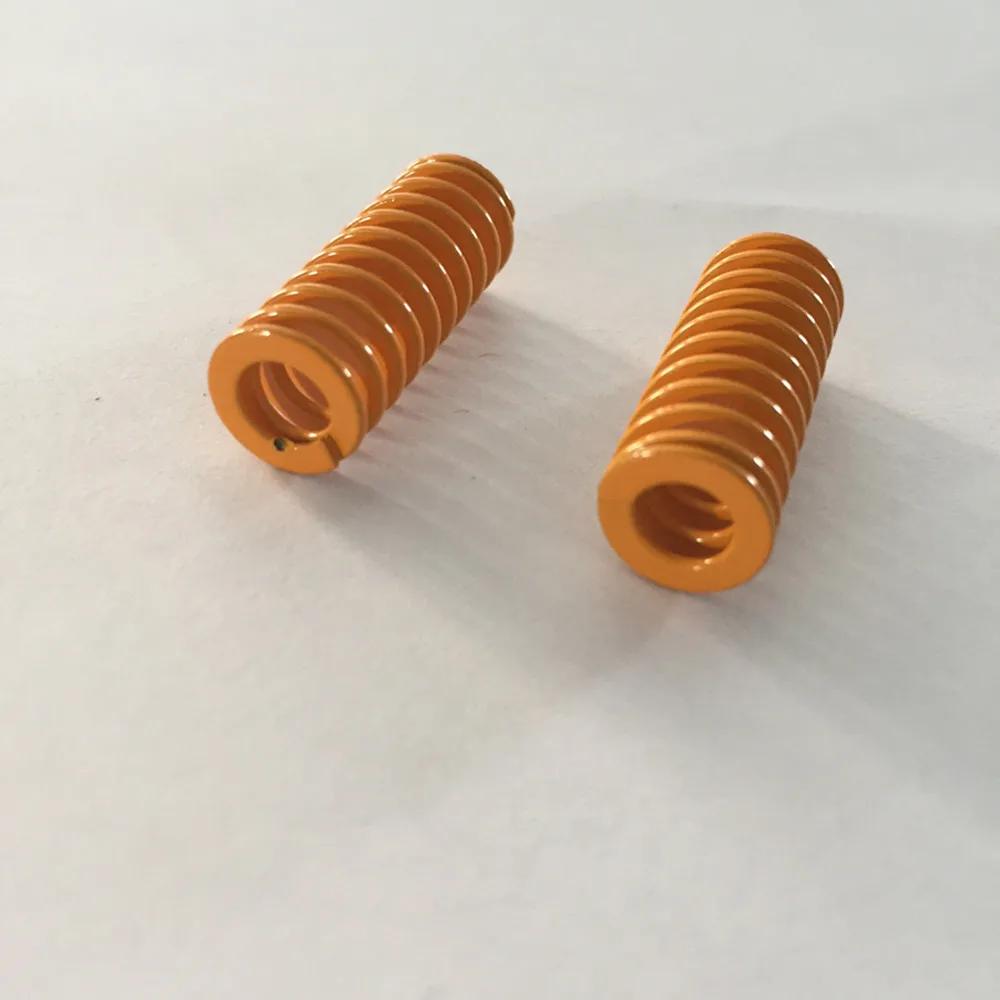 2Pcs Lighter Load Yellow Compression Die Spring 10 x 5 x 25/35/55/65/75/100mm