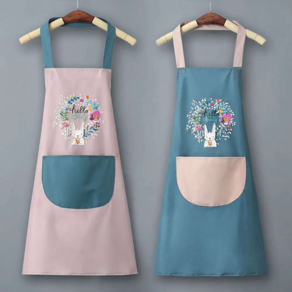 New PVC Apron Oilproof Sleeveless Nail Art Cafe Workwear Waterproof Kitchen Smock