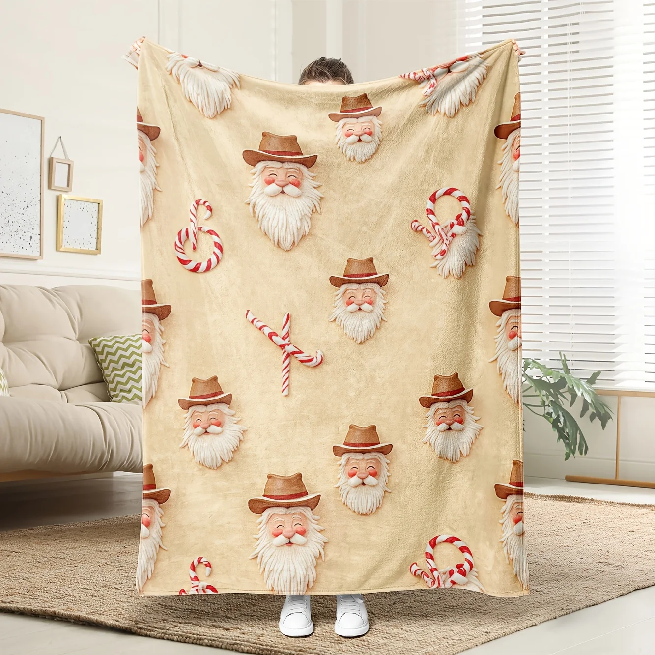 

1pc Shark Space Fleece Blanket - 100% Polyester Breathable, All-Season Family/Friend Gift