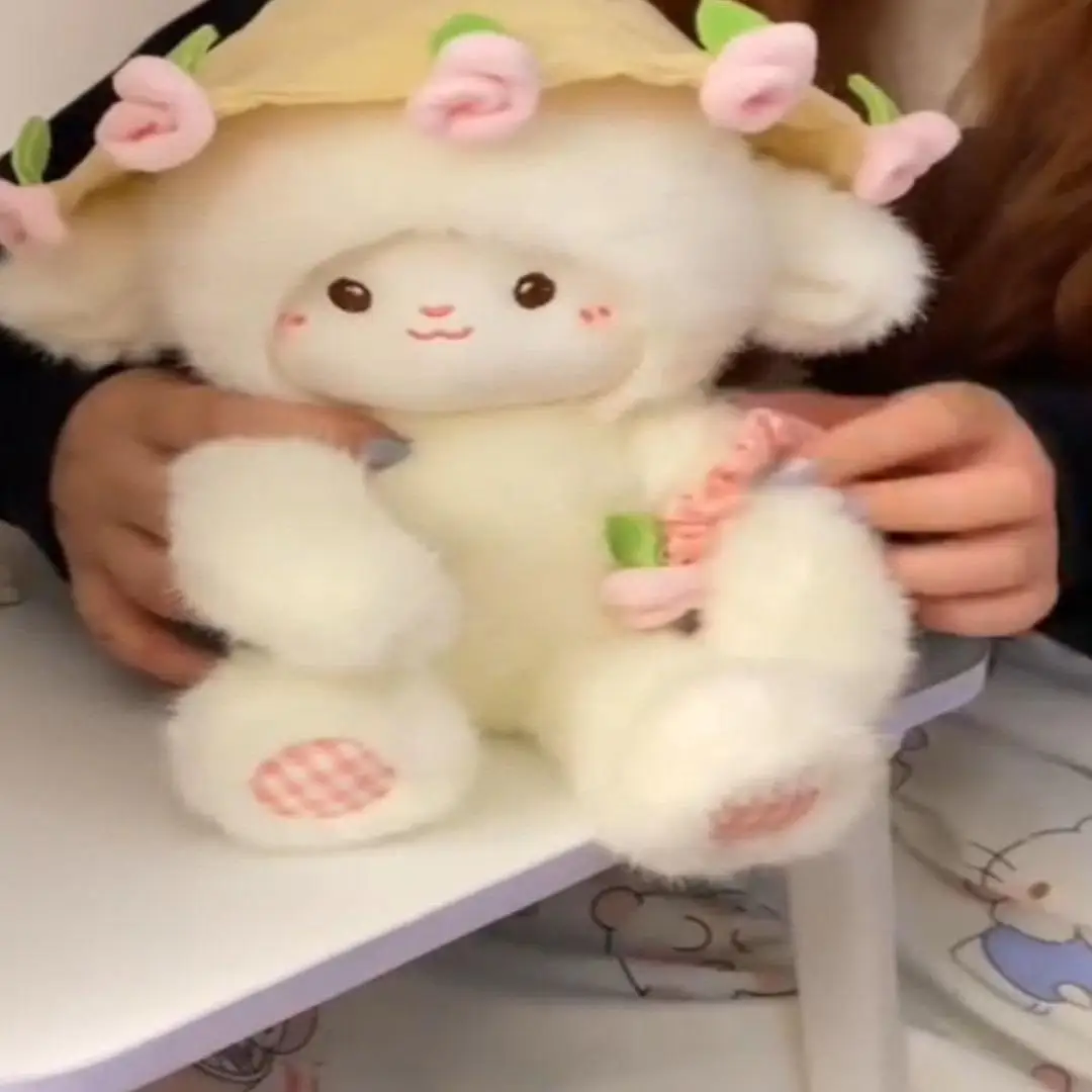 

Cute Rose Lamb Plush Toy Doll Kawaii Children'S Toy Accompanying Sleeping Doll Room Decoration Girl'S Birthday Surprise Gift