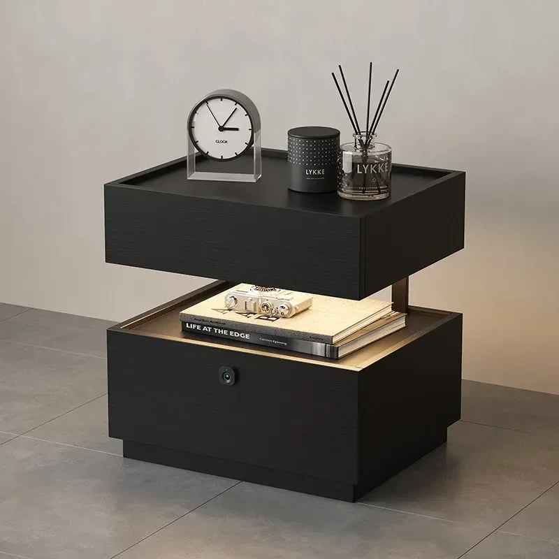 Lit Italian Night Stand Smart Petite Choice Hidden Bed Side Table Fluted Designer Mesitas De Noche Dormitorio Furniture Home