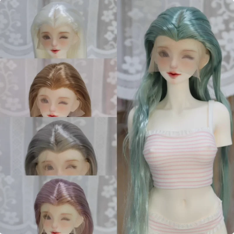 

BJD Doll Wigs Long Hair For 1/3 1/4 MSD MDD SD Doll Hair Accessories Milk Fiber Doll Wig