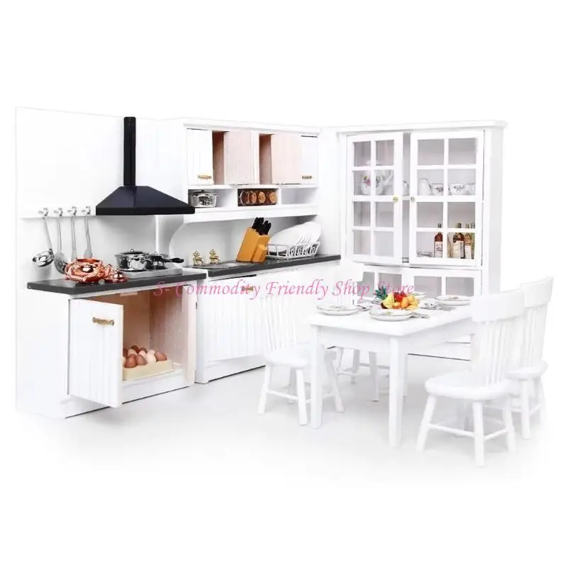 85AE Doll House Life Scene Model Furniture Model Accessories Teenager Girls for 1:12 Dollhouses Dining Room Decorations