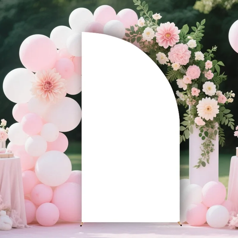 Copertura per Arco a D, Accessori per Allestimento Scenografico, Copertura in Tessuto per Arco a Mezzaluna, Sfondo Decorativo per Matrimoni