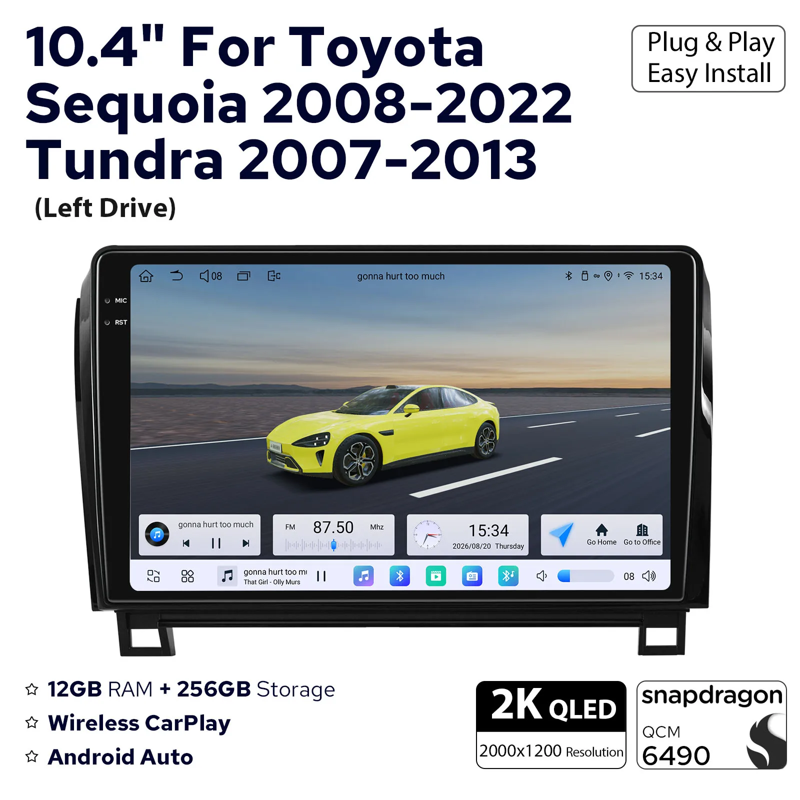 High-End High-End Android Car Radio Stereo for Toyota Tundra 2007-2013/Toyota Sequoia 2008+ 12GB 256GB 360° Camera Port&USB Type-C - Aliexpress Deal