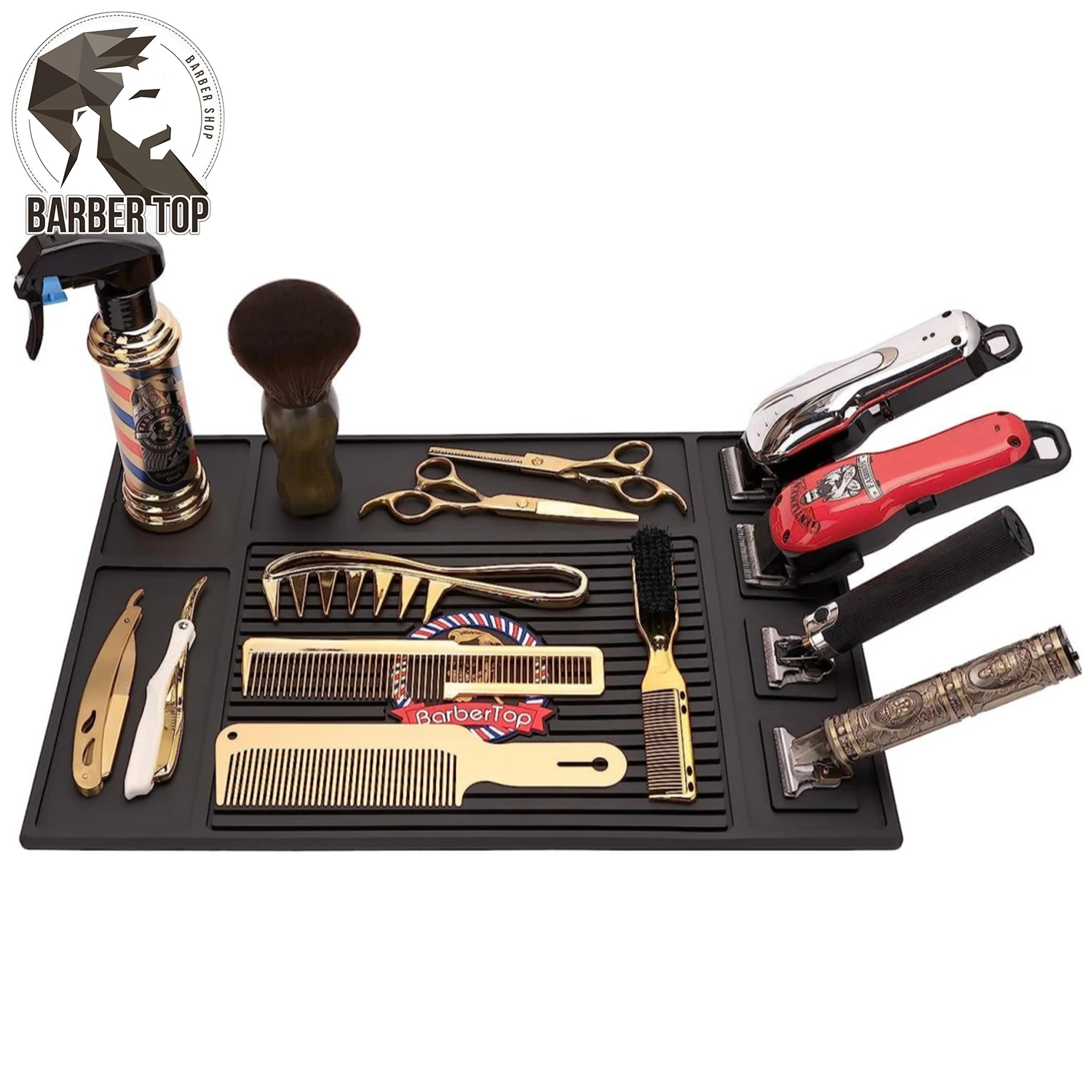 BARBERTOP Tools Organizer Mat Electric Clippers Display Mat Flexible Anti-slip Magnetic Pad Magnet Strip Pad Salon Supplies