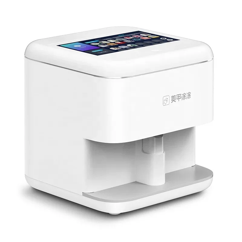 Portable Nail Printer,Small Touch Screen Control WIFI Connection, Automatic Intelligent 3d Art Design Home Nail Printing Machine