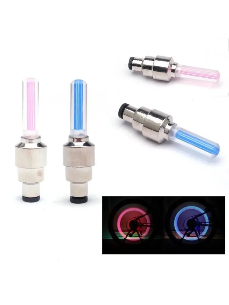 AliExpress 2Pcs Bicycle Lights Motion Sensor LED Lights with Batteries for Road MTB Mountain Bike Tyre Tire Valve Cap Bicycle Accessories