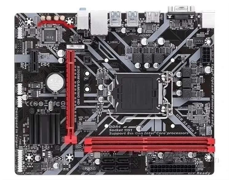 

Используется для Gigabyte B360M GAMING HD B360M D2VX SI Поддержка процессора 8-го поколения 9-го поколения