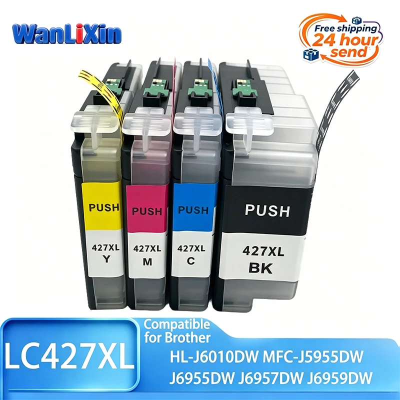 1/2/3 Set LC427 LC427XL 427 XL Ink Cartridge Compatible For Brother HL-J6010DW MFC-J5955DW J6955DW J6957DW J6959DW Printer