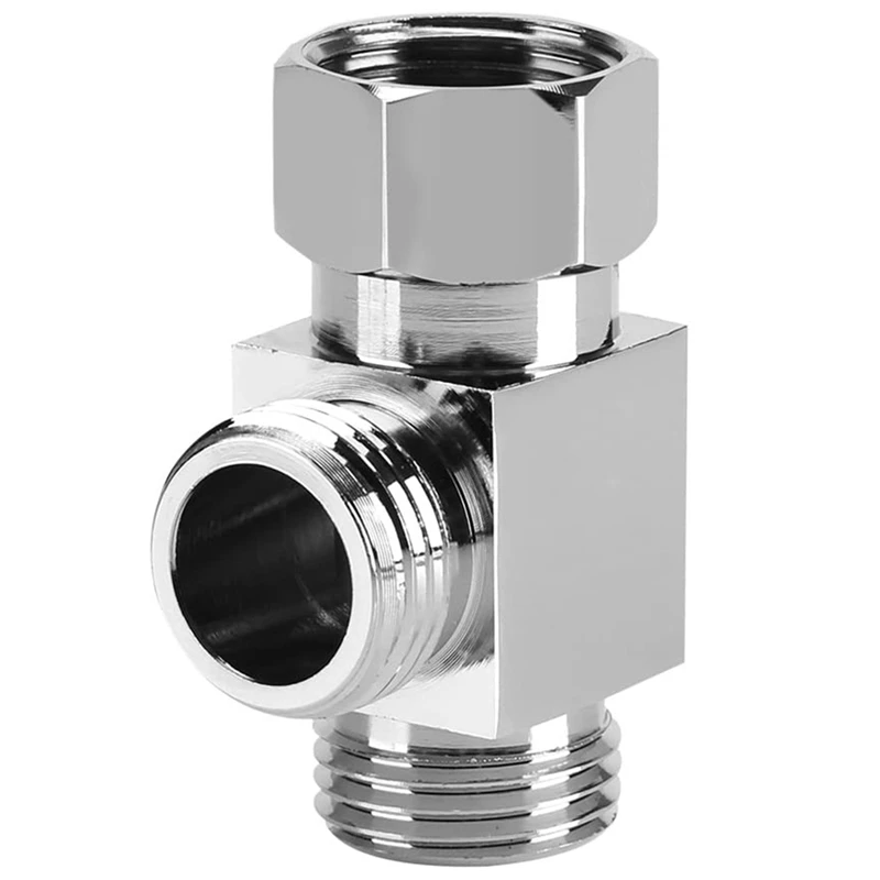 Brass 3 Way Water Diverter Adapter Quickly Installation Bathroom Shower Bidet Angle Replacement Valve Connector