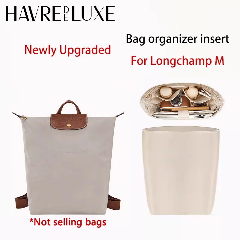 Bag Organizer Insert For Longchamp Backpack Storing Computer Water Bottle Easy To Find Nylon Durable Bag Support Bag Accessories