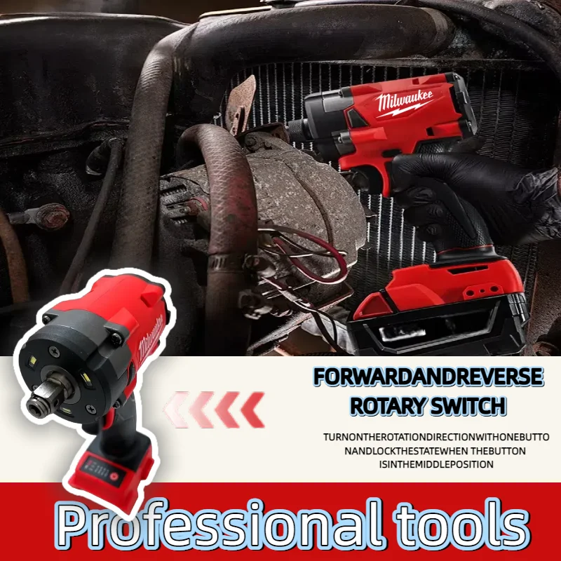Milwaukee Chiave elettrica a batteria Cacciavite senza spazzole Trapano a percussione Utensili elettrici Riparazione camion auto Batteria 18V