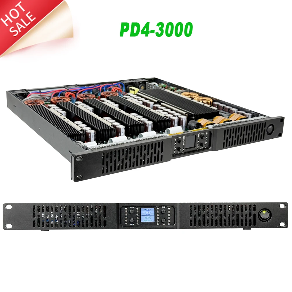 Amplificador de Potência Digital Paulkitson PDseries 2Ω 4x6800w Classe D em Carbeto de Silício Estável para Caixas de Som