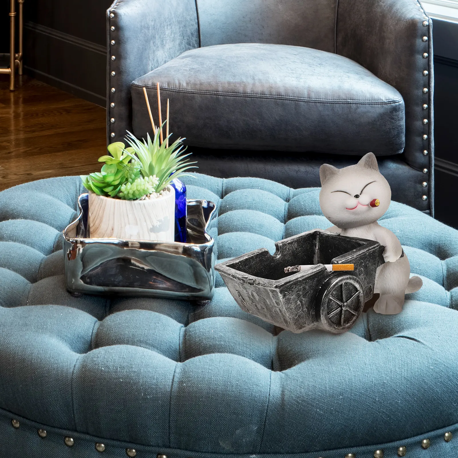 

Пепельница в виде милой собачки из смолы, креативный настольный аксессуар для курения в виде животного