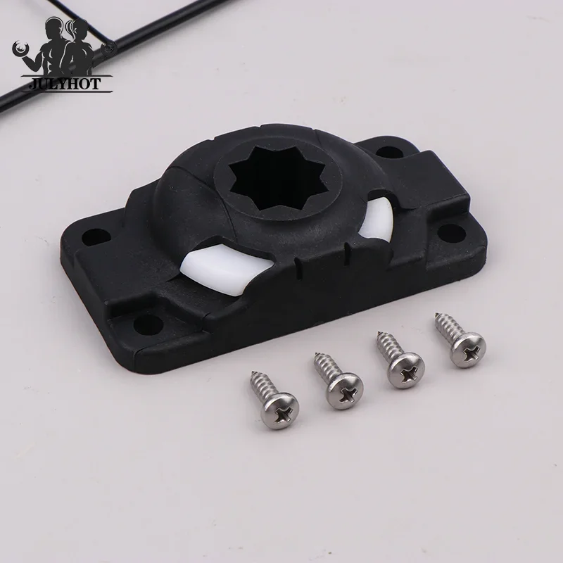 Inflatable Kayak Rod Holder Navigation Mount Base Boat Canoe Slide Rail Kayak Fishing Rod Accessories With 4 Screws