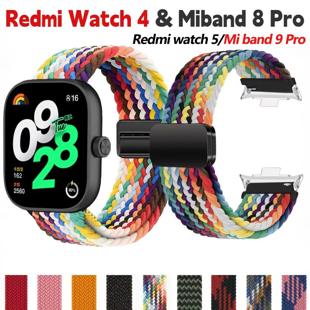 حزام نايلون لساعة Xiaomi Redmi 4/5 حزام مضفر حلقة قابل للتعديل سوار بديل رياضي Mi band 8 pro/mi band 9 Pro #1