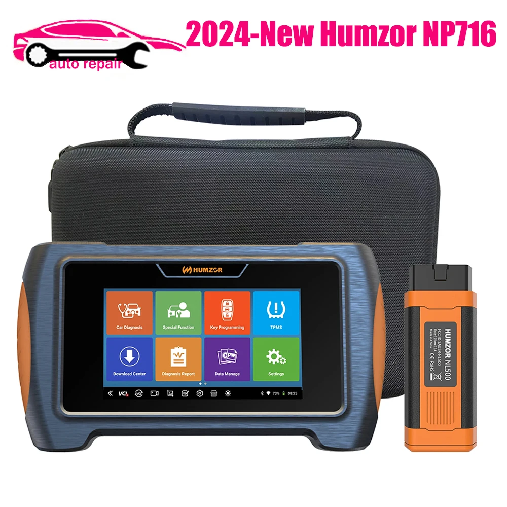 2024 New Humzor NP716 Car Vehicle Full System Diagnostic Tool OBD2 Scanner Key Programmer ABS/DPF Reset PK Humzor NS 366S