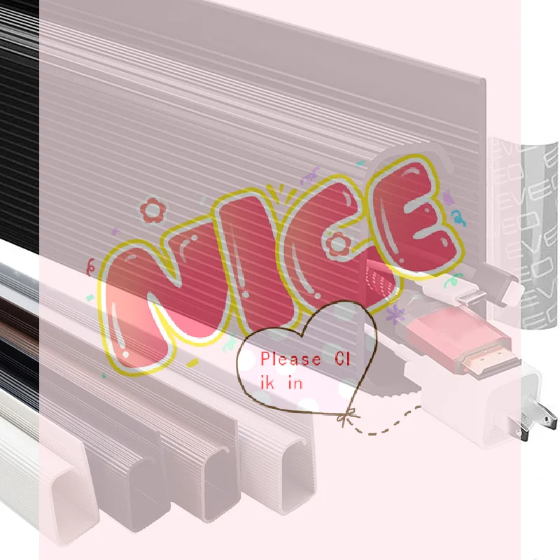 【BA】1pc 40cm/15.75inch Under Desk Cable Management Tray PVC Power Wire Hider Strip Cord Holder Wire Organizer Cable Raceway