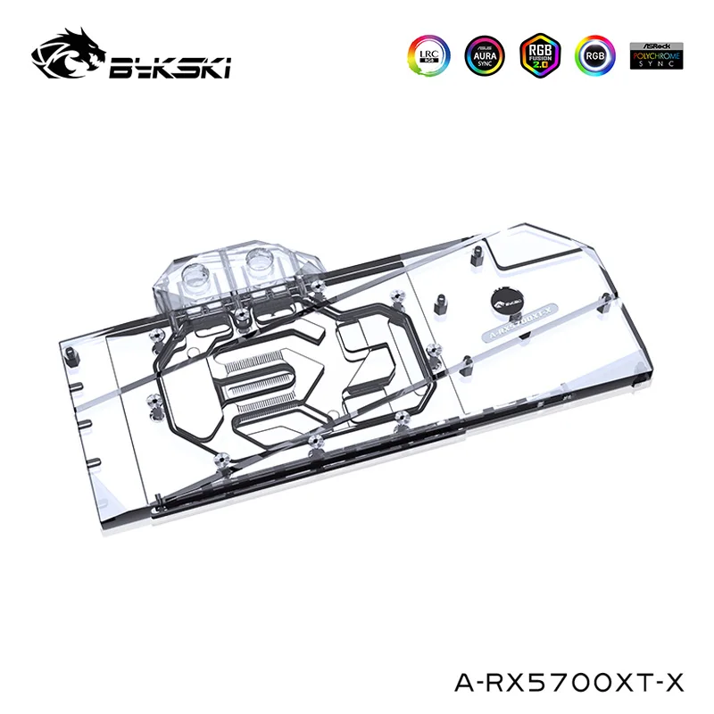 Bykski Wasser Kühlung Block Fit Alle Öffentlichen AMD Radeon RX 5700 XT/5700, volle Abdeckung GPU Wasser Block ,VGA Block,A-RX5700XT-X
