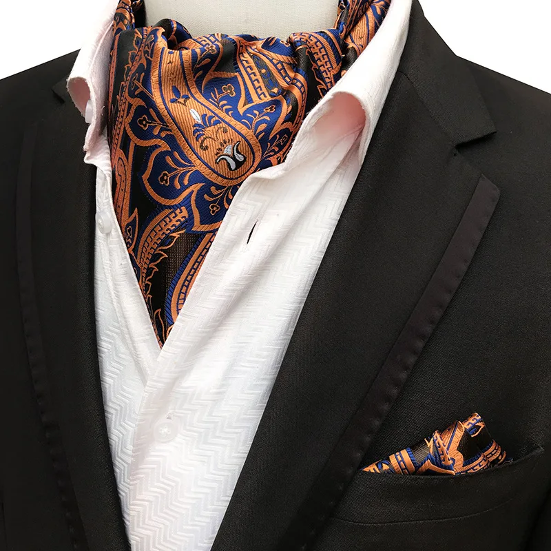 Geometric Print Dot Pocket Square Cravat Necktie Men Neck Wrap Neck Tie Ascot Collar Neckerchief Scarves Kerchief Hankerchief