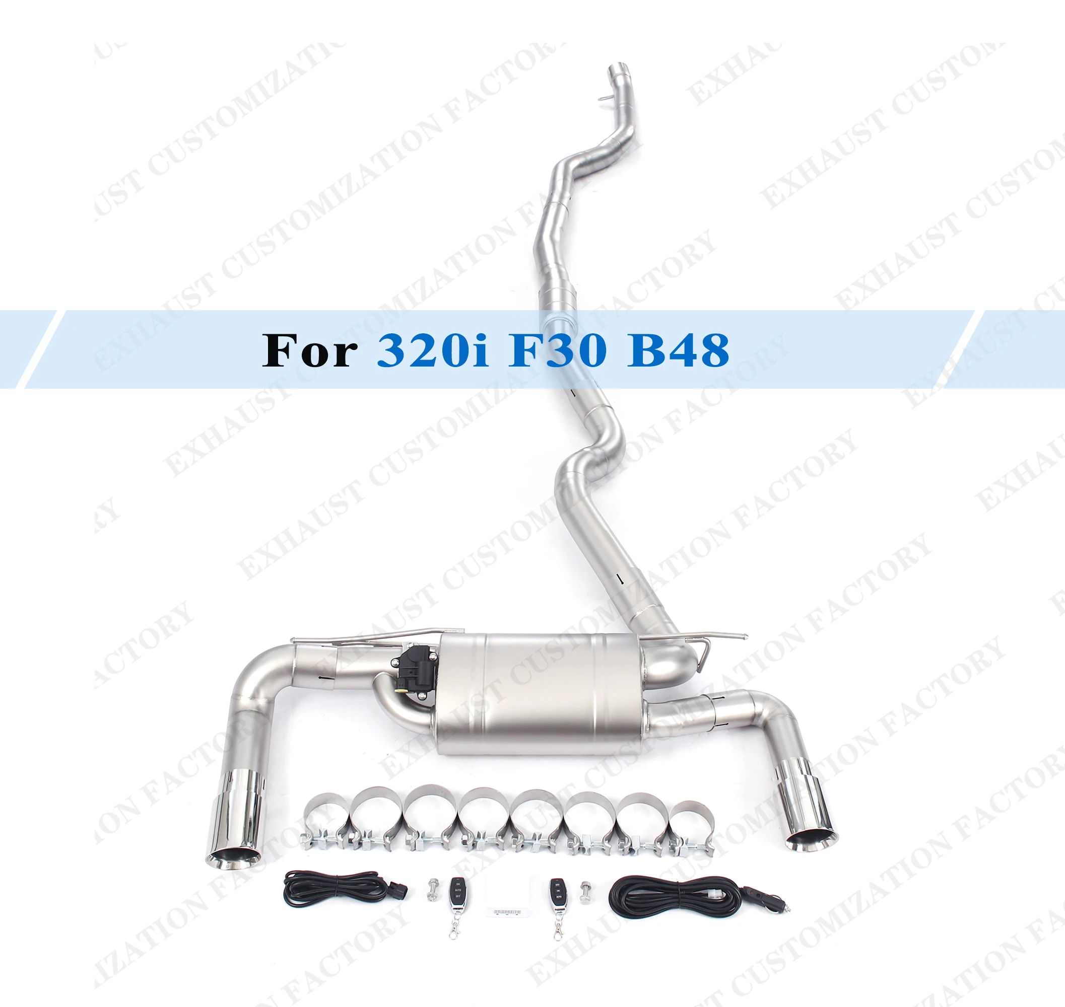 

Performance Active Exhaust System for BMW 320i F30 B48 2.0T Valved Muffler Cutout Remote Control