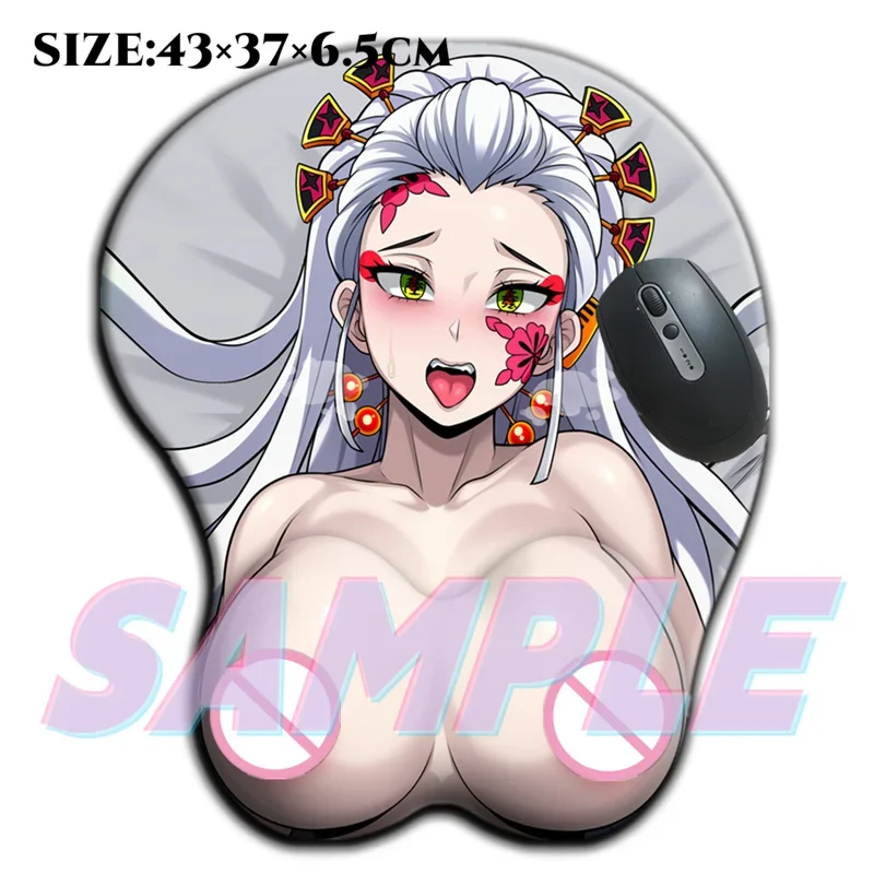 

Oversized Kimetsu Yaiba Kanroji Mitsuri Breasts Mouse Pad 3D Soft Silicone Big Sexy Oppai Anime Gamer Boob Desk Mat