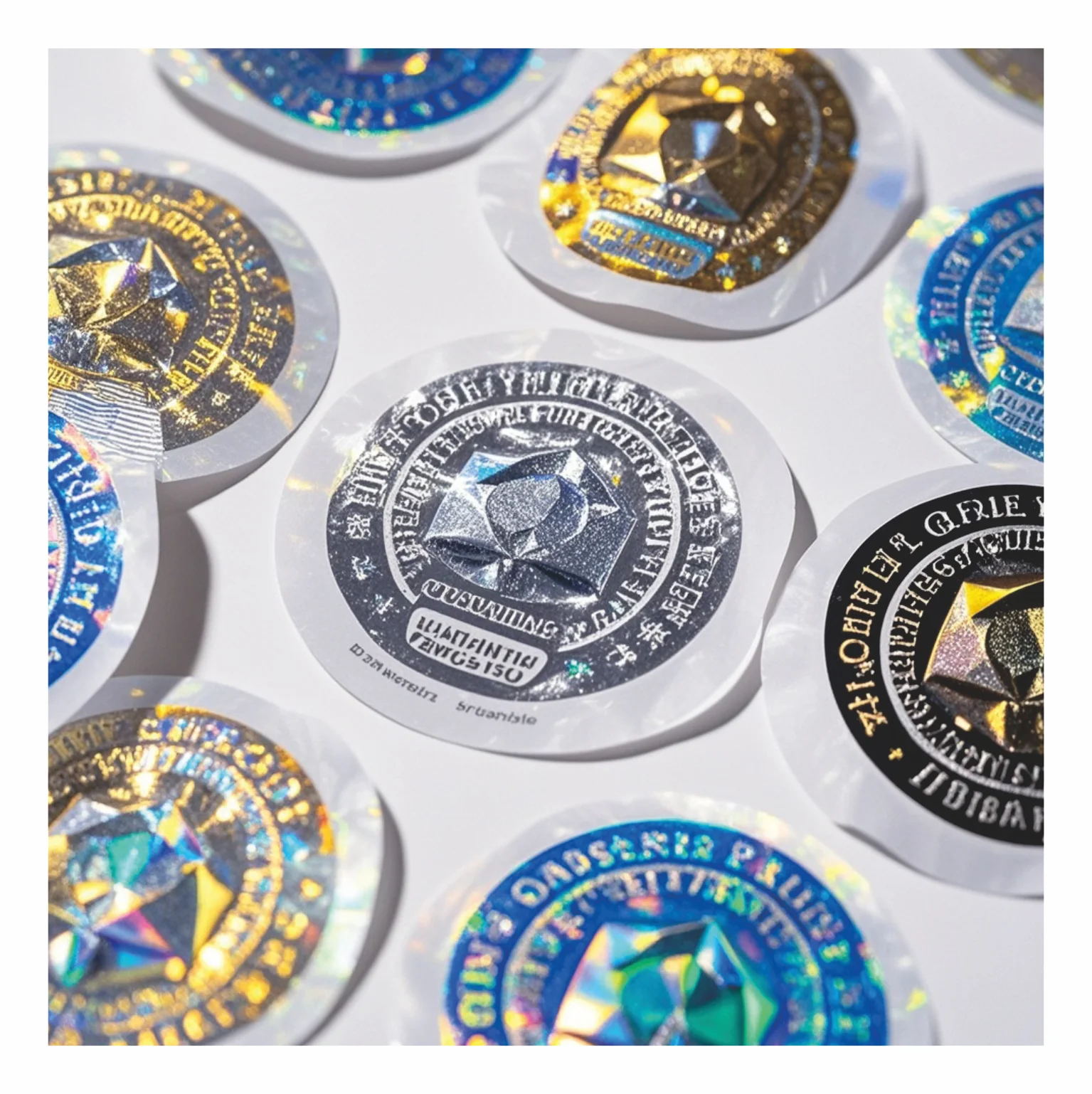 

Brand New Custom Brand Holographic Stickers Eggshell Stickers For Wholesales